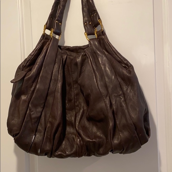 Soft chocolate brown leather hobo bag - Picture 5 of 5
